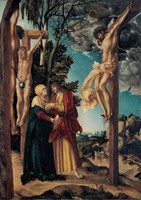 Id. Lucas Cranach - Krisztus siratása - reprint
