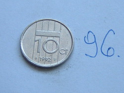 HOLLANDIA 10 CENT 1992  Nikkel, Queen Beatrix   Medal  ↑O↑  96.