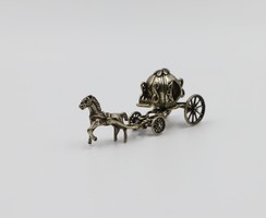 Meseszép tökhintó lóval miniatűr 800-as ezüst
