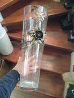 Metal decorated glass vase, 50 cm high, for lakber.