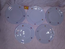 Hat darab Zsolnay lapos tányér - együtt