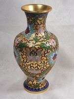 Copper body vase decorated with compartment enamel technique, middle / second half of xx.Szd.