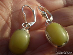 Set of genuine larger jade handcrafted earrings