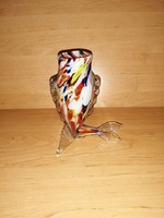 Muranoi üveg hal formájú váza 14,5 cm (6/K)