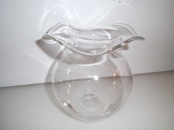Vase - blown - thick - exclusive - 15 x 15 cm - glass - German - flawless