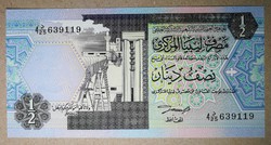 Líbia 1/2 Dinar 1991 Unc