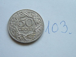 LENGYEL 50 GROSZY 1923 W Varsó, 98% nickel  103.