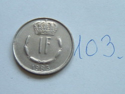 Luxembourg 1 franc 1983 103.