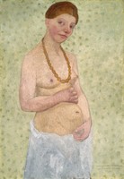 Paula becker - self portrait pregnant - reprint