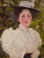 Gustav Klimt - girl under the foliage - reprint