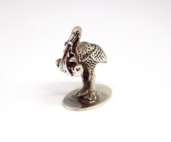 Ezüst miniatűr gólya figura (ZAL-Ag103113)