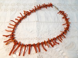 Korall ágakból fűzött nyaklánc  - 43 cm
