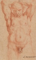 Carracci - men's drawing - reprint