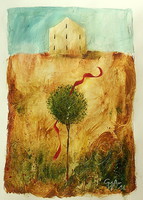 András Győrfi - 40 x 30 cm oil, acrylic, paper