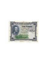 1925 Spanish 100 pesetas.