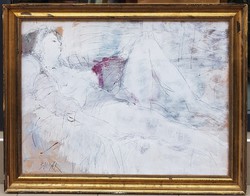 Bolgár József (1928-1986) : "Pihe nő", Képcsarnokos