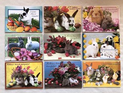 9 pcs postcard Easter postcards