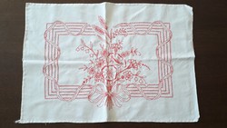 Old pillowcase folk embroidered linen wildflower decorative pillowcase front