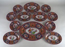 1I244 porcelain effect 12 piece colorful bird plastic plate set