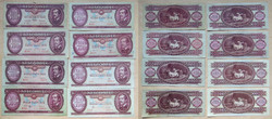 100 forint sor 1947-1995 teljes piros száza sor 13 különböző év kiadása  vegyes tartásban