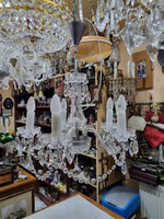 5 branch art deco crystal chandelier