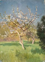 Jan stanislawski - apple tree in bloom - reprint