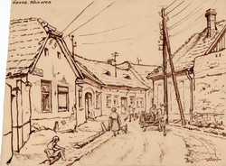 Lajos Sostarics (1896-1968): Óbuda, Föld utca (50s)