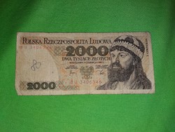 Régi  bankjegy 1982. Lengyel 2000 Zlotyi a képek szerint