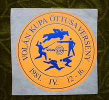 Retro matrica Volán Kupa Öttusa Verseny 1981 IV. 12-16.