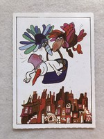 Old fairy tale postcard - pom-pom