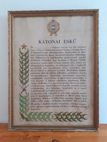 Military oath, poster