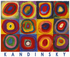 Kandinsky Kandinszkij kép kiállítás plakát absztrakt festmény Négyzetek koncentrikus körökkel 1913