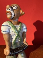 Scented margit rare art deco clown ceramic figurine