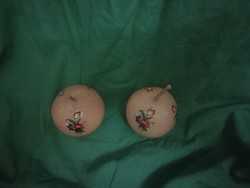 Antique floral spherical candles - 2 pieces