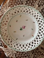 Antik 1833-ban készült, Elbogen áttört szélű porcelán tányér