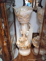 Gianni Lorenzon egyedi porcelán kaspó,szökőkút, lámpa, 160 cm magas