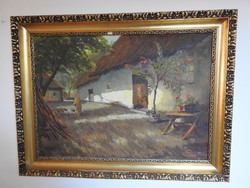 Hand-painted Romantic Scene Porcelain Wall Art