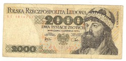2000 zloty zlotych 1979 Lengyelország 3.