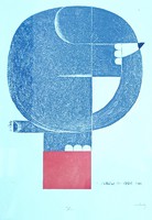 Szekler pierre: the elephant lithograph from a stone circus folder
