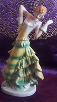 Táncos porcelán hölgy, lány szobor 2 (L2416)