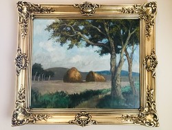 István Biai-föglein (1905-1974): field with haystacks