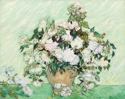 Vincent van gogh - roses - reprint - blind canvas