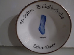 Plate - marked - with ballet shoes - 8.5 cm - porcelain - flawless