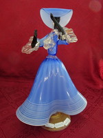 Murano glass, blue dress, dancing lady, height 30 cm. He has!