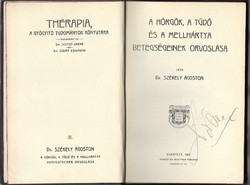 Antik Orvosi Könyvek - Therapia - Dr. Székely Ágoston - A Gyógyító Tudományok Könyvtára 1903.