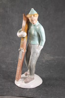 Exhausted art deco skier 254