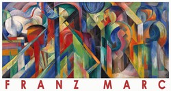 Franz Marc Stable 1913 German Abstract Expressionist Painting Art Poster Horse Riding Horses