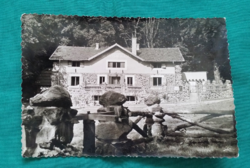 Salgótarján, salgó shelter black and white postcard 1959