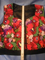 N27 Hungarian Unesco World Heritage Matyó Vest of Mezőkövesd silk embroidery + lined performance dress