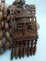 Oriental wooden necklace, Vietnam, China, Japan